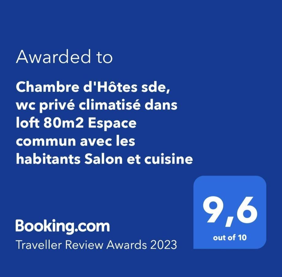 Appartement Chambre d'Hôtes sde, wc privé climatisé dans loft 80m2 Espace commun avec les habitants Salon et cuisine à Toulon Extérieur photo